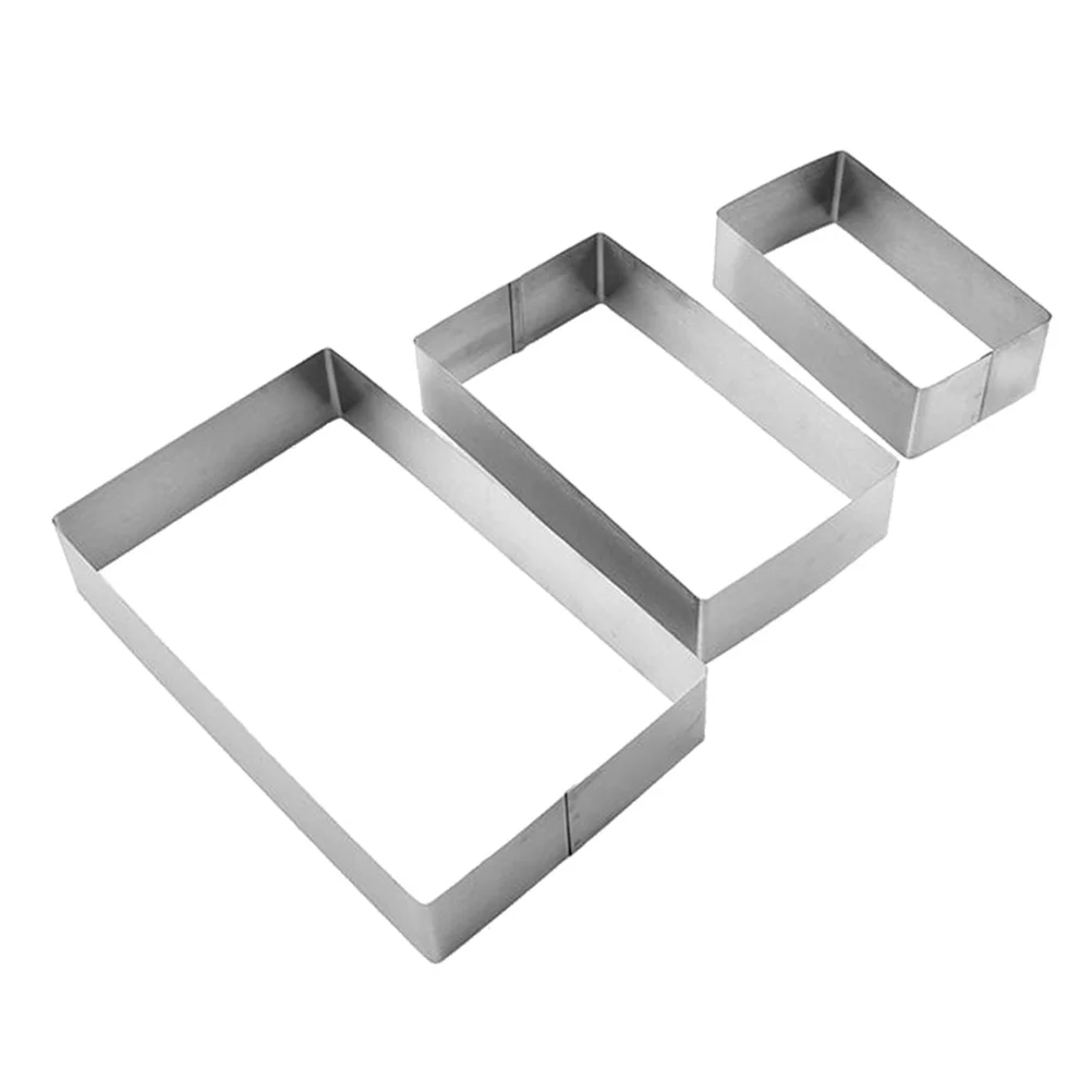 

Ring Cakerings Baking Rectangular Stainless Steel Pastry Triangle Slicer Mould Tower Set Cookie Muffin Mold Donut Square Dessert