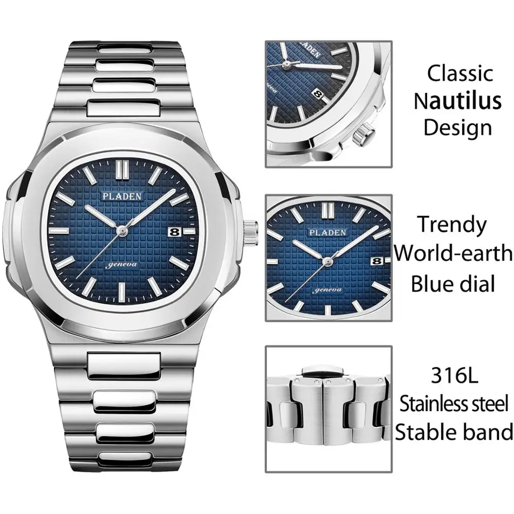

2022New Brand Men Watches Luxury Full Steel Strap Business Watch Fashion Design Sport Military Clock Waterproof Montre Homme