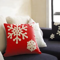 snowflake embroidery cushion cover christmas decor sofa couch car cushion cover pillow case cover pillowcase home decoration