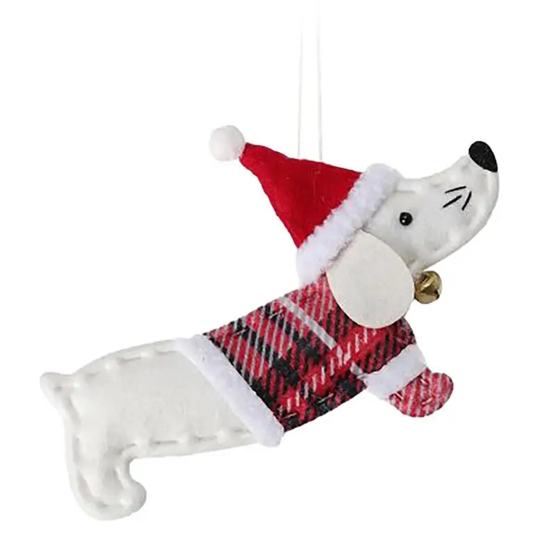Christmas Dachshund Decor Lovely Hanging Decoration With Ribbon Festival Supply Ornament For New Year Christmas Valentines Day