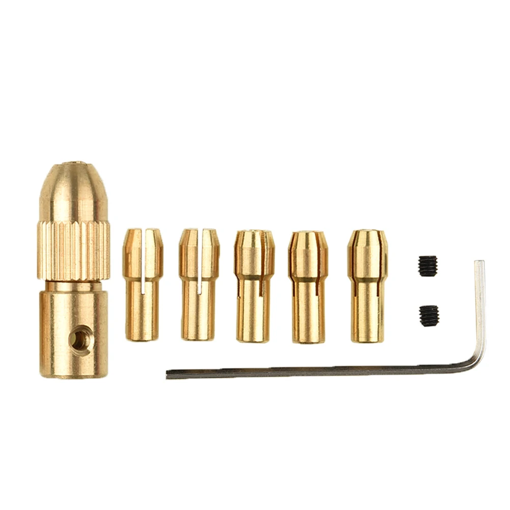 

7Pcs/Set 0.5-3mm Electric Motor Shaft Mini Chuck Fixture Clamp 0.5-3.0mm Small To Drill Bit Micro Oct