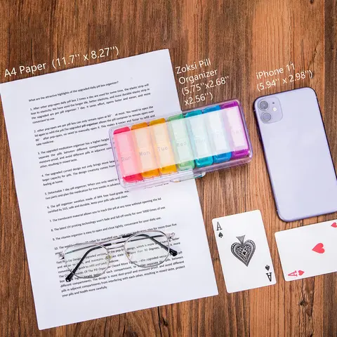 Прозрачный органайзер для таблеток 7 дней / 31 день