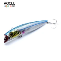 aoclu jerkbait wobblers 11 5cm 14g topwater popper hard bait minnow fishing lures magnet weight transfer system for long casting