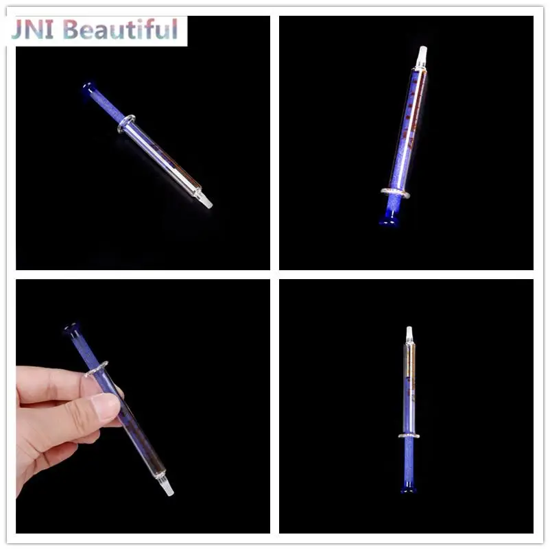 

Peerless 1Pc 1ml Precision Glass Blue Glass Syringe Injector Dosage Precision Ideal Lab Sampler GlasswareTool Gift