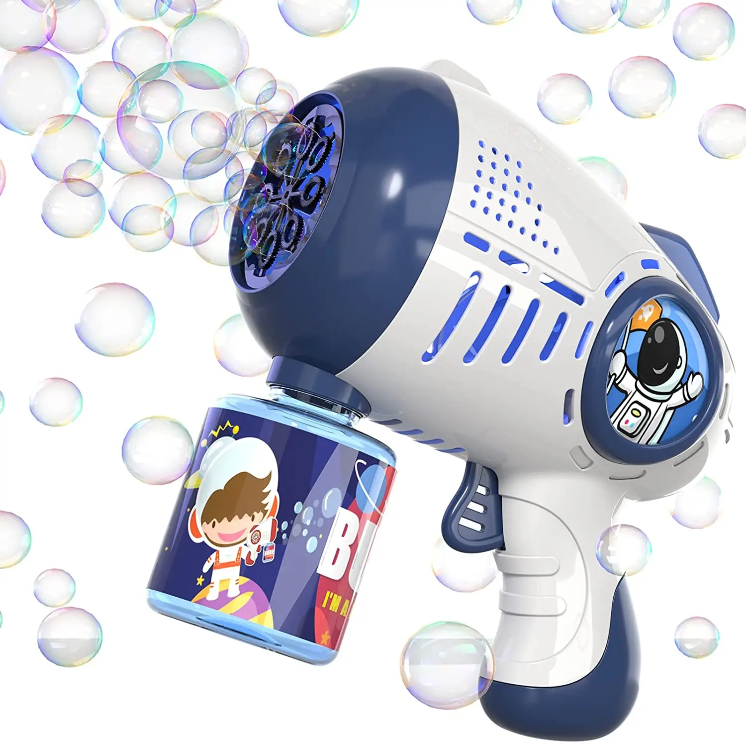 

Automa Bubble Machine for Children Bubble Gun with Light Rocket Launcher Bubble Blower For Kids Soap Bubble Maker Toy
