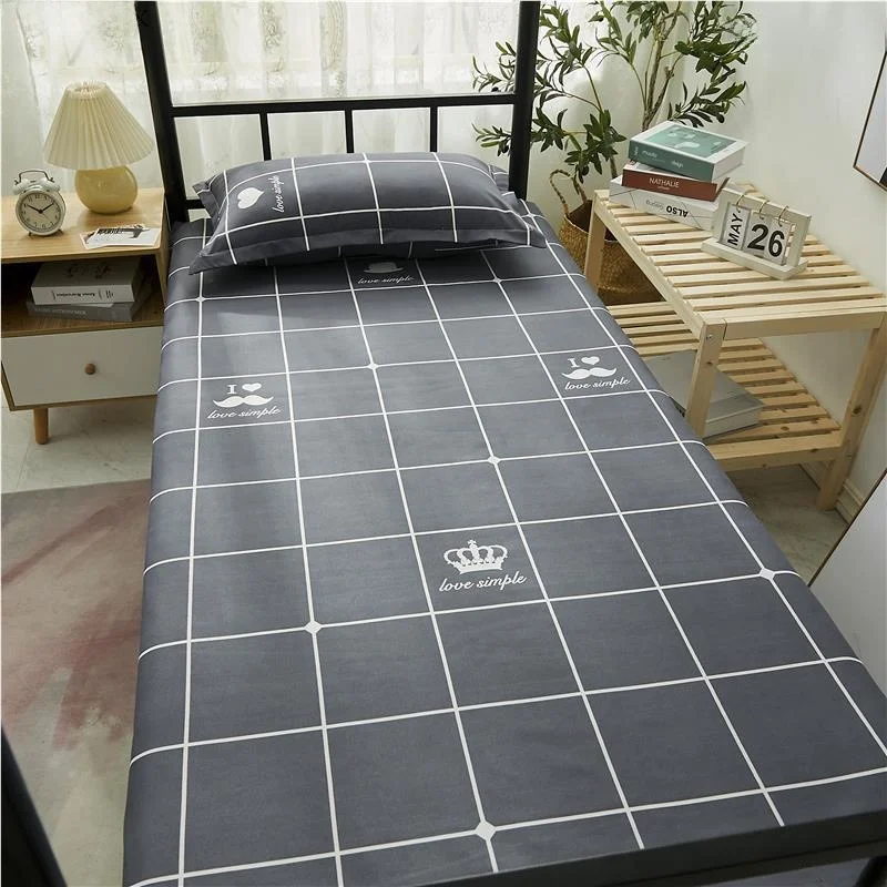 Simple Sle Student Dormitory Single Bed Sheet Piece Boys' Bedroom Three-Piece Set Four Seasons Universal
