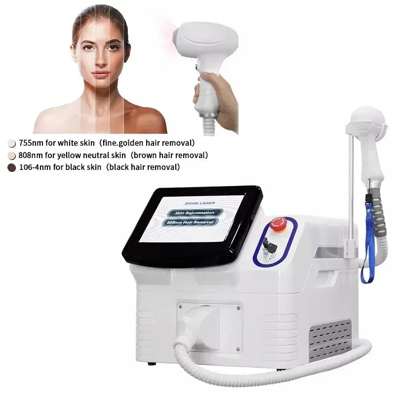 Лазерная эпиляция Wanita Dioda Laser 808nm Заколка для волос Mesin Penghilang 1000000 Berkedip Настольный