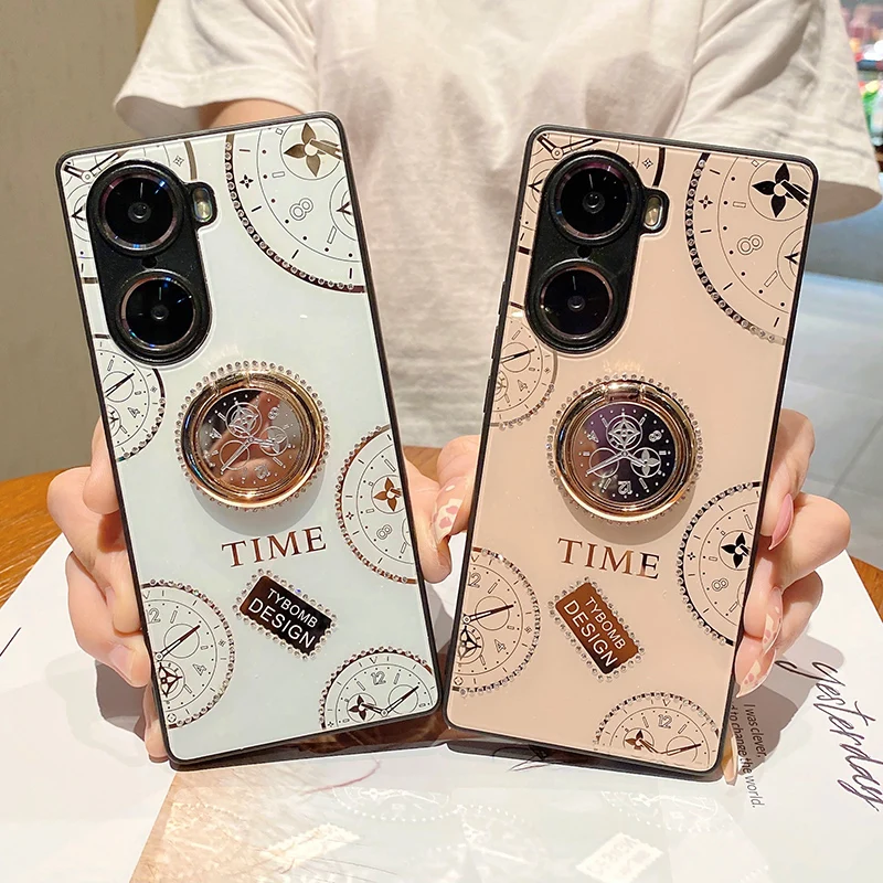 

Fall Proof with Ring Holder Phone Case for Huawei Glory 60 Mobile Phone Case for 60pro Protective Cover Butterfly Love Flower