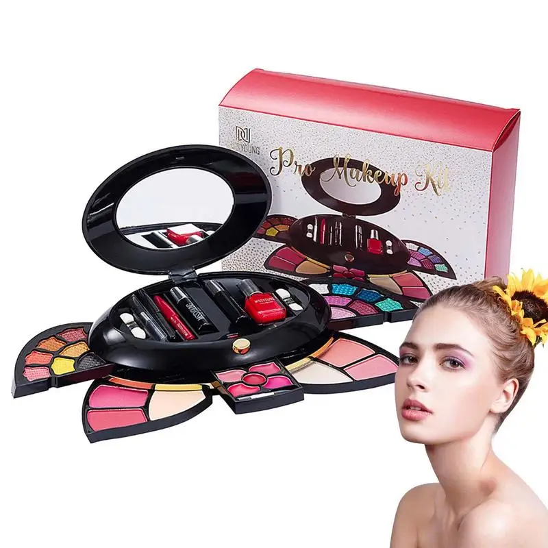 

All InMakeup Set Multi-Purpose Makeup Kit For Girls Teens Women And Makeup Beginners Eyeshadow Lip Gloss MakeUp Blushers