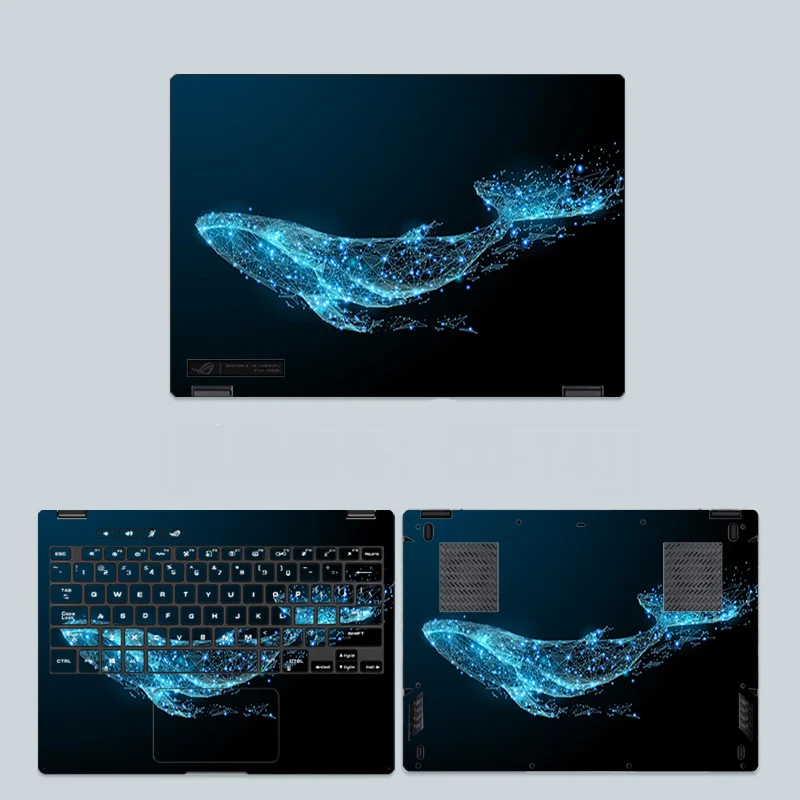 Блестящая Виниловая наклейка для ноутбука Asus ROG Flow X13 GV301 /Zephyrus G14 GA401 / M16 GU603/G15 2 в 1