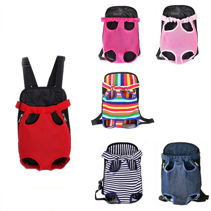 

Pet Cat Carrier Adjustable puppy Backpack Breathable chest four-legged bag for cats dogs Folding Fashion Travel Bag pet supplies