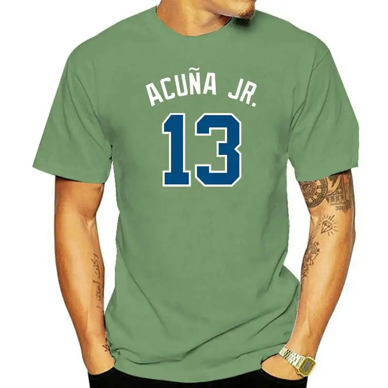 Футболка Ronald Acuna Jr Атланта #13 Braves с именем игрока, флотская (art.: 3920bce5ca293) - 3920bce5ca293