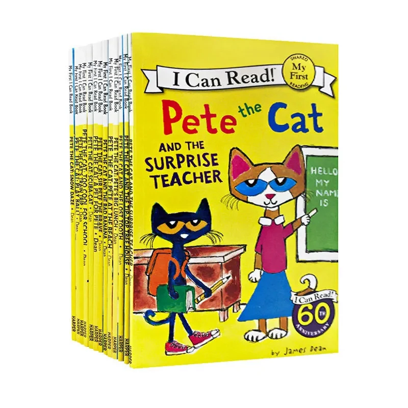 

19 книг/набор, детские книжки с надписью «Pete The Cat»