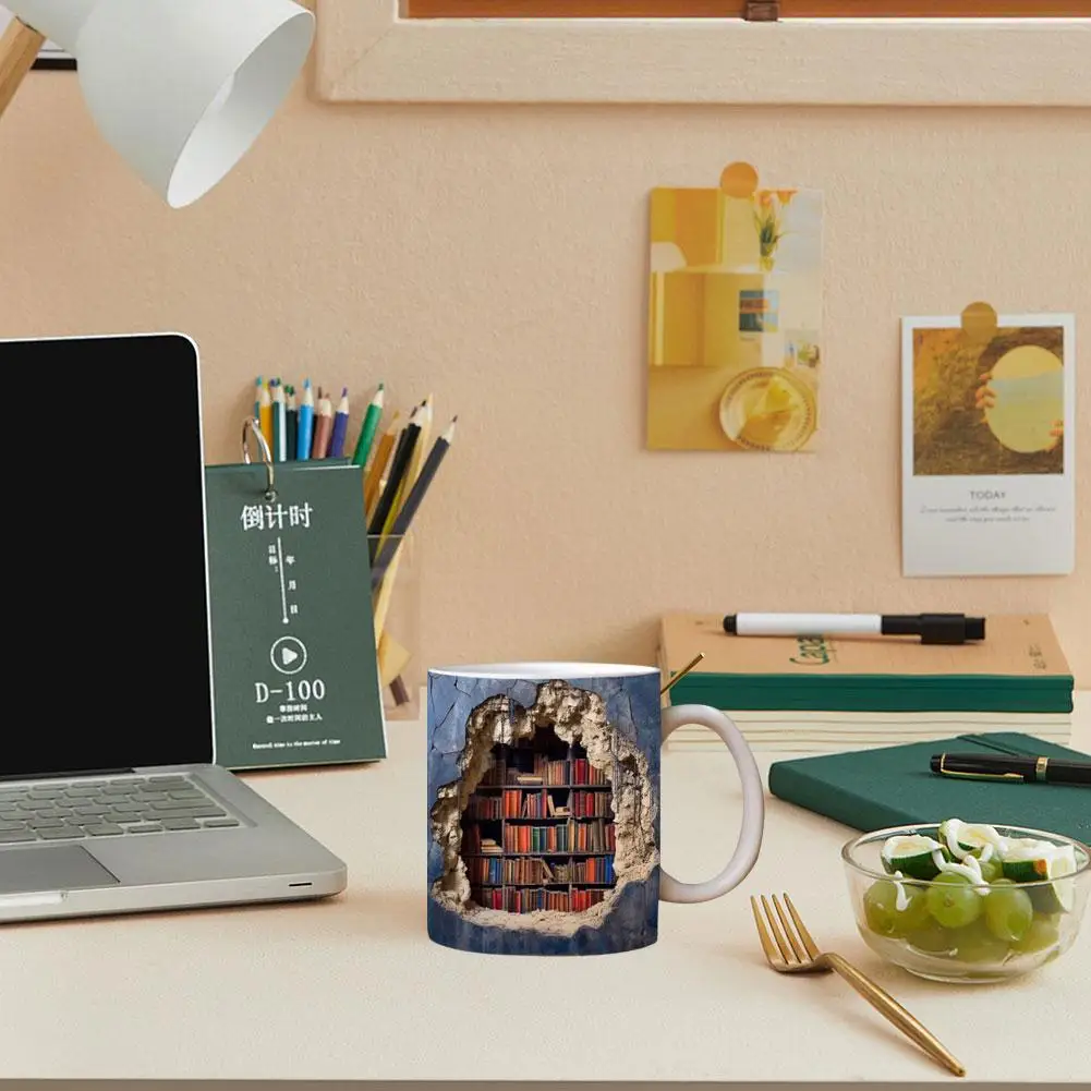 3d кружка с книжной полкой семейная чашка керамическая кофейная для влюбленных