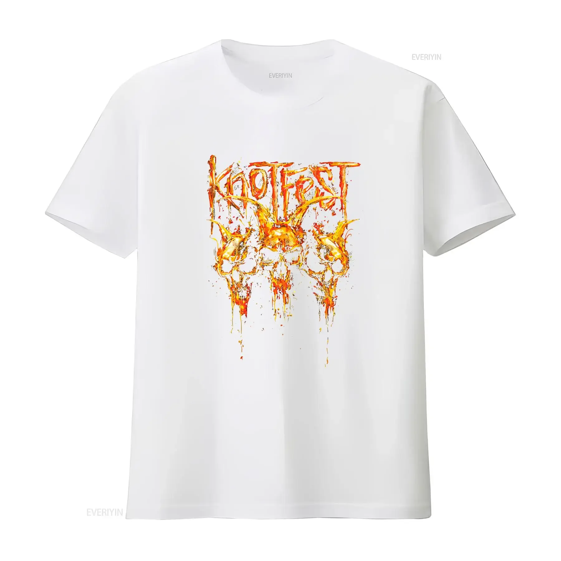 Фото Футболка Knotfest Band Musci TOur 2025, все размеры от S до 5XL, EG003, винтажная, с эффектом потертости, универсальный топ для повседневной носки, удобная, в стиле кэжуал №4