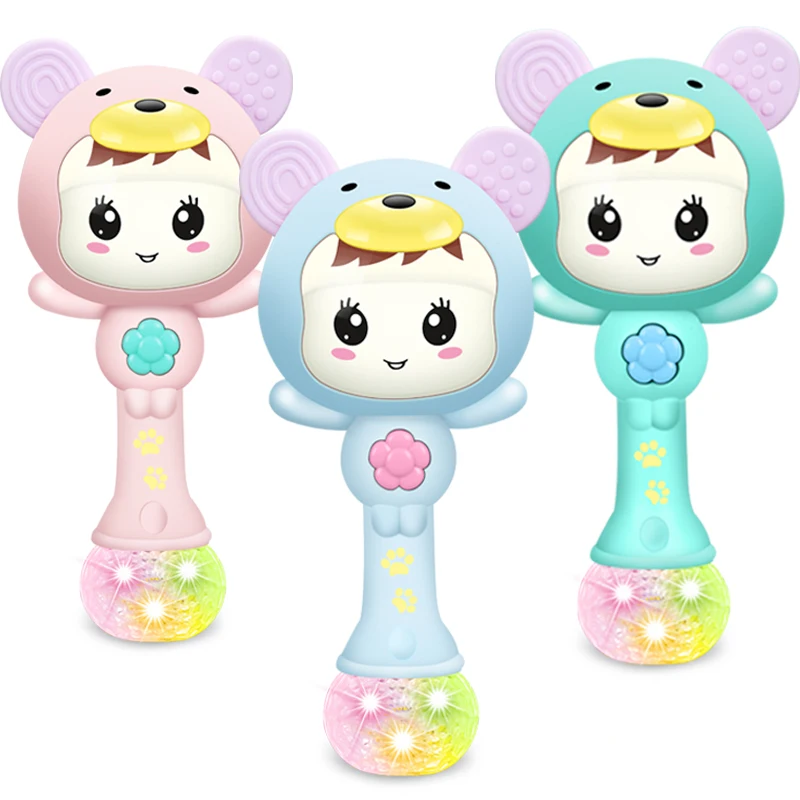 

Baby Music Rattle Teether Toy Girl for Child 0-12 Education Mobile Cot Kids Bed Newborn Stroller Crib Infant Pacifier Weep Tear