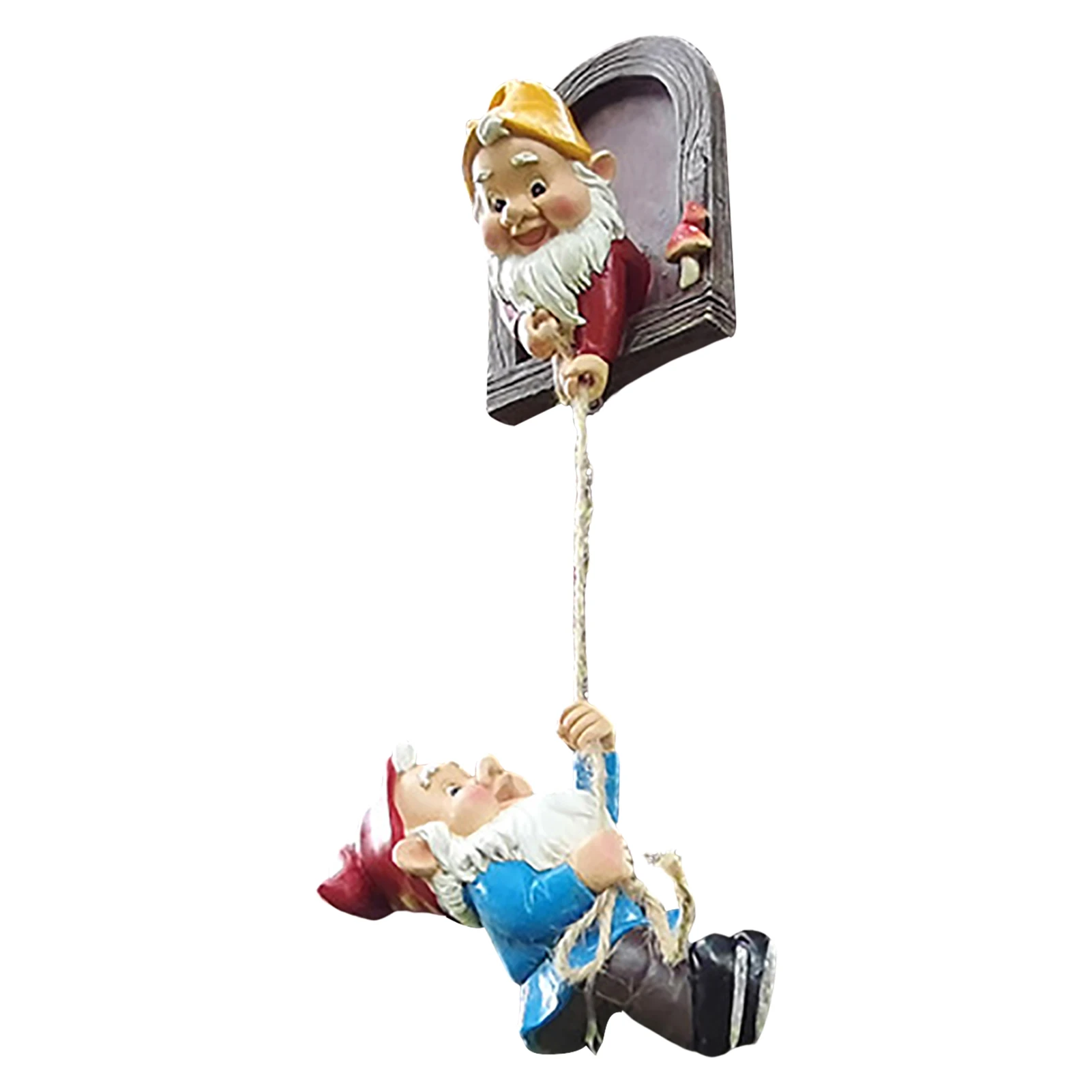 

2022 смола, садовое дерево, гном, декор для наружного сада, двора, прочная мультяшная карликовая скульптура, искусство, подвесное украшение