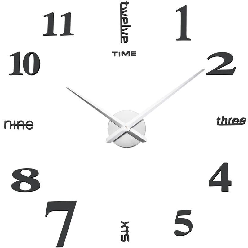 

Настенные часы 3D, кварцевые акриловые зеркальные наклейки «сделай сам», в европейском стиле, самоклеящиеся игольчатые часы для гостиной и дома