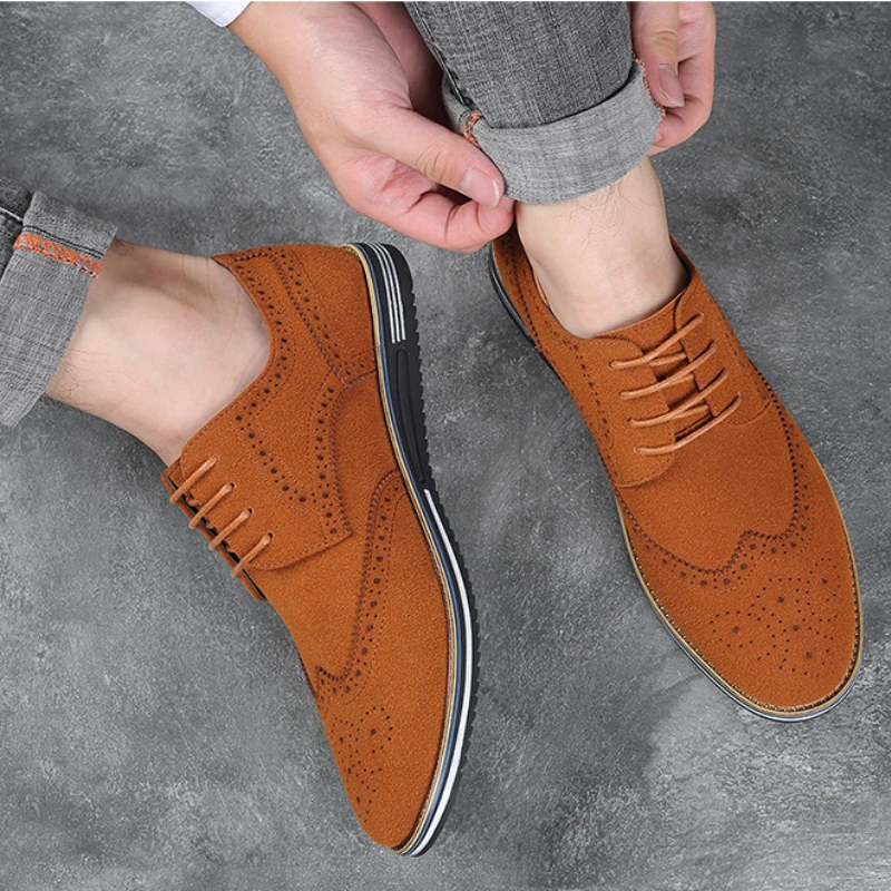 

Fashionable Board Shoe Daily Men Low Top Wear-resistant Versatile Solid Sneaker Men Leather Casual Shoe Mocassins Hommes Zapatos