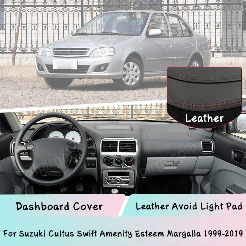 

Leather Dashboard Cover Mat For Suzuki Cultus Swift Amenity Esteem Margalla 1999-2019 Light-proof pad Sunshade Dashmat panel