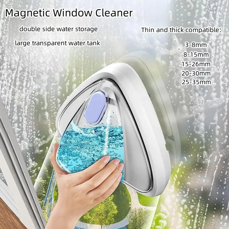

Magnetic Window Cleaner Glass Household Cleaning Windows Cleaning Tools Scraper for Glasses Magnet Brush Wiper