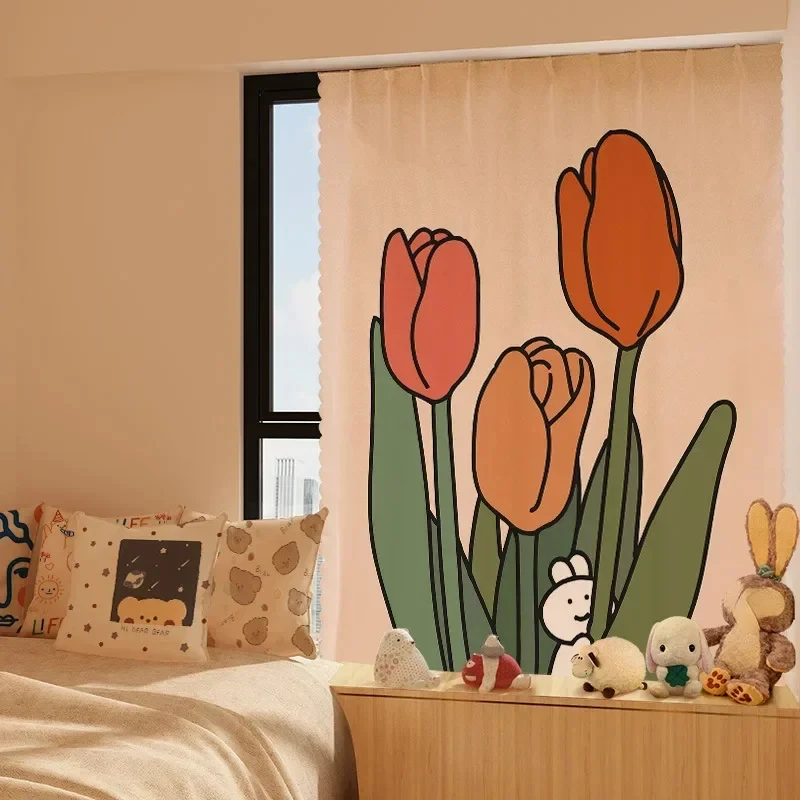 Милая домашняя занавеска для окна и двери в общежитии кавайная плотная ткань с