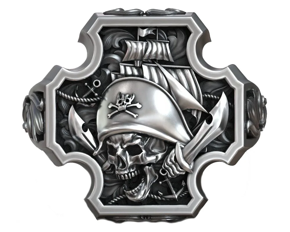 

20g Pirate Skull Jolly Roger Cross Anchor Signet Art Relief Street Fashion 925 Solid Sterling Silver Ring