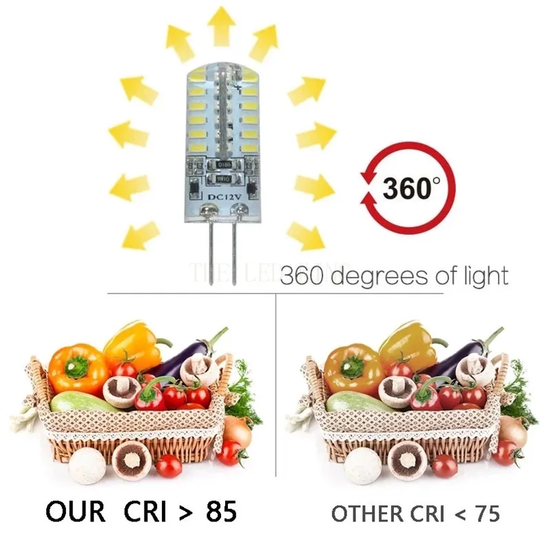 Светодиодная лампа G4 2 Вт 3 5 9 10 12 15 В/360 В переменного тока 24 светодиода 3014SMD