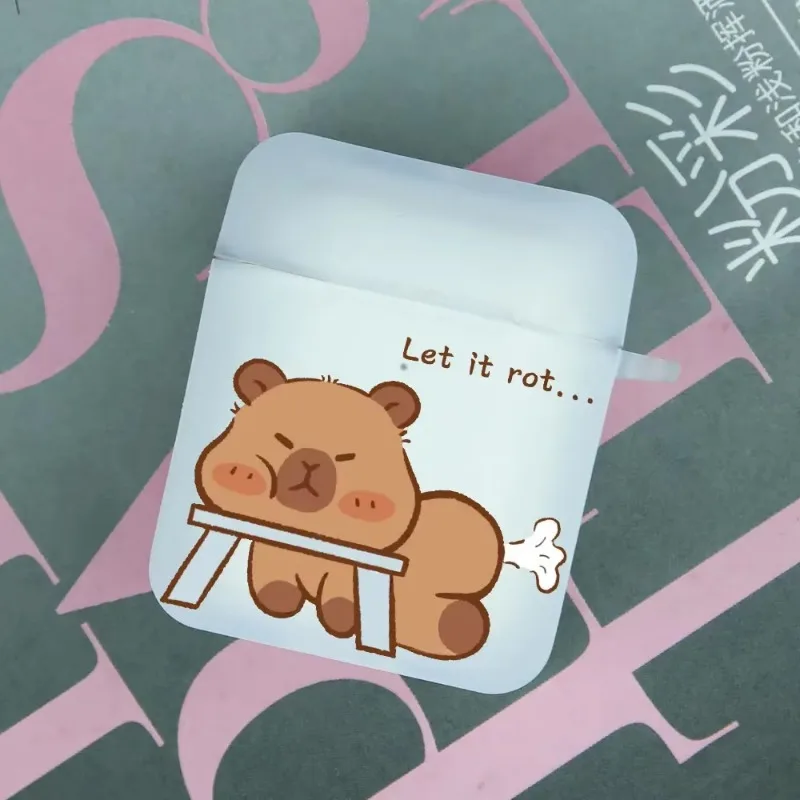 Чехол с рисунком капибары для Apple AirPods 1st 2nd 3rd 4 Pro 1 2 3 НОВЫЙ милый защитный чехол Capy