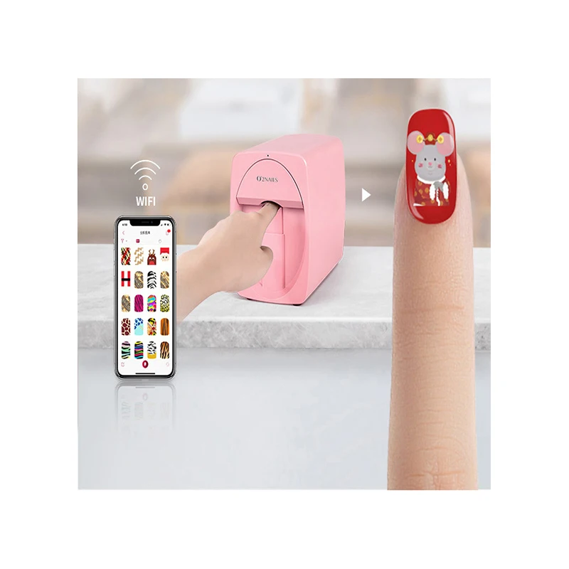 

Mobile Smart Nail Printer Intelligent Portable Nail Art Equipment Printing Machine For Home Use Finger Nail Printing Machine