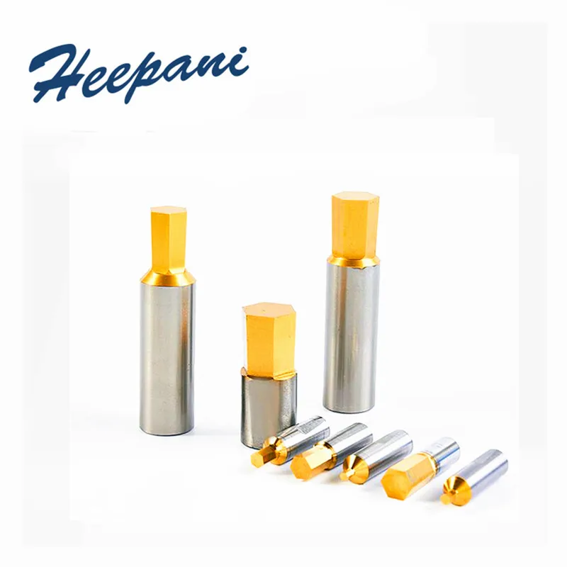 Customize HSS rotary broaching tool with coating square hexagon punch head inner external punching tool hex cutter