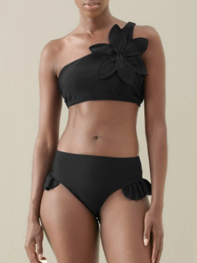 Комплект бикини с 3D цветами