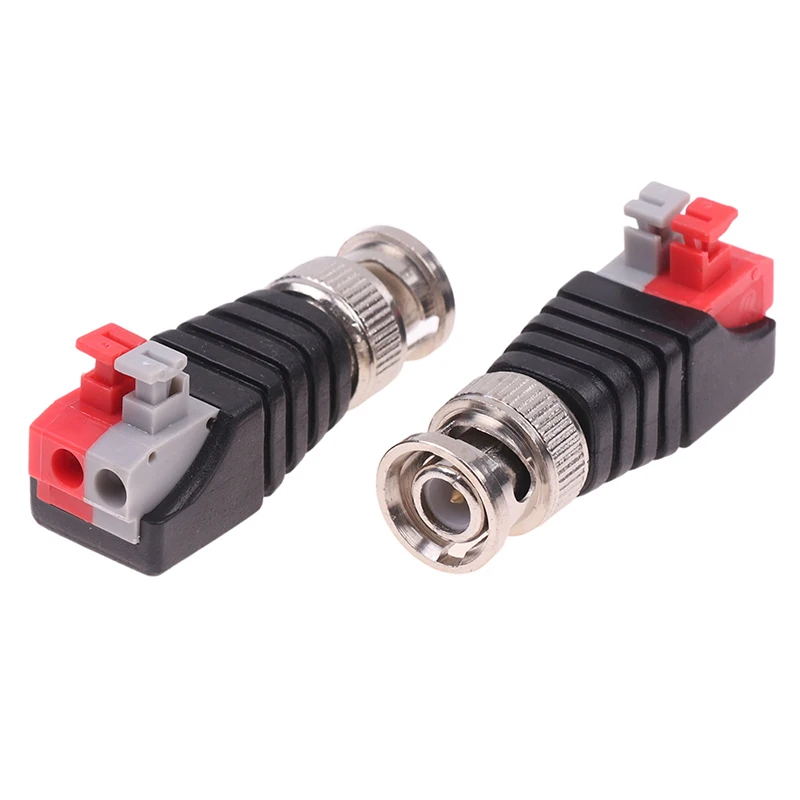 

2Pcs Q9 Plug 75-5 Press BNC Connector Analog Surveillance Camera Welding-free Bnc Video Cable Copper Core Interface