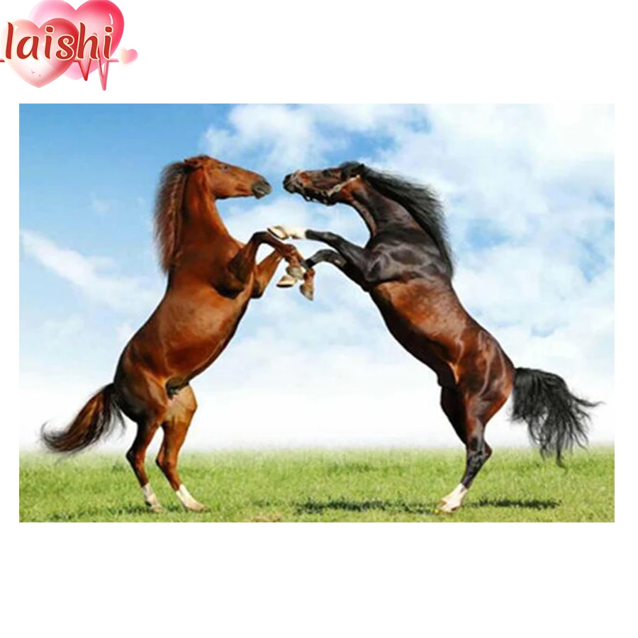 

5D DIY Diamond Painting horse animal Cross Stitch Kit Full Drill Embroidery Mosaic Picture Of Rhinestone Gift Home Decor Picture