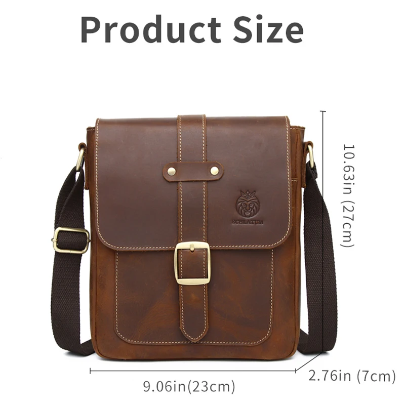 SCHLATUM Мужская Сумка Через Плечо Из Натуральной Крокодиловой Кожи