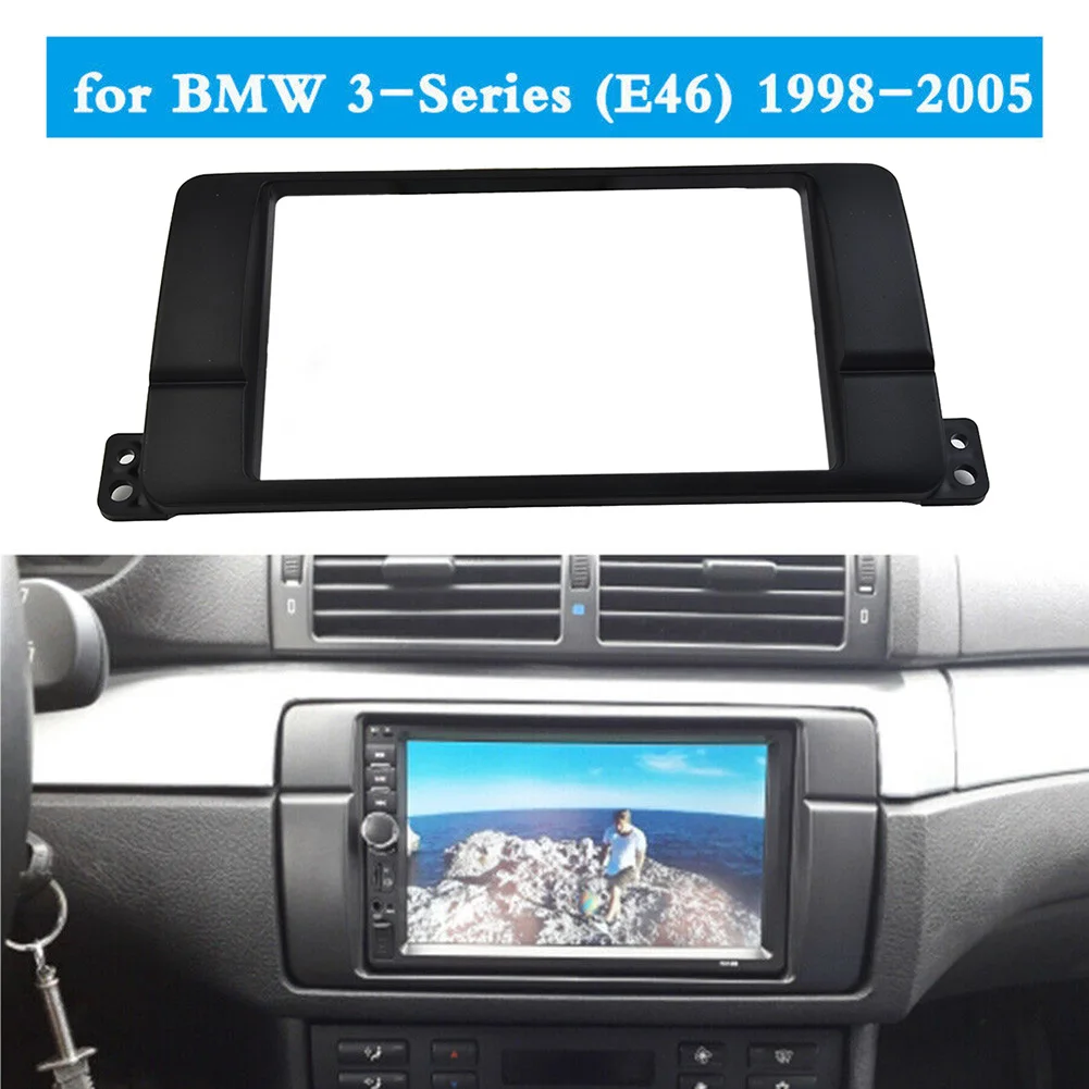 

Universal Car Modification Face Frame GPS Navigation Modification Panel Frame For BMW 3 Series E46 Double Din 180*105mm