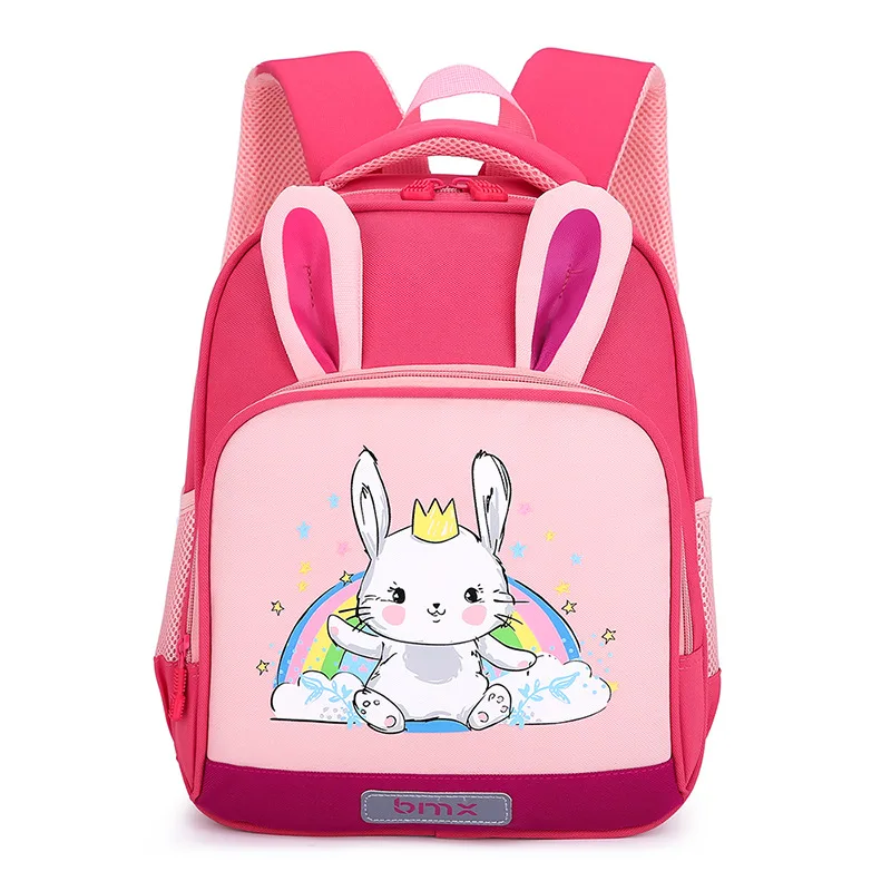 New Kindergarten School Bag 3-6 Years Old Boys and Girls Fashion Cute Cartoon Monster Rabbit Backpack Reducing Load Backpacks