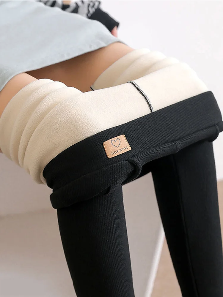 Cashmere Tights Women 2022 Winter Leggings Warm Skinny Sexy Leggins High Elastic Super Thick Thermal Pants Velvet New Fleece