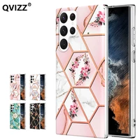 marble flowers case for samsung galaxy s22 ultra plus s21 fe s20 note 20 a52 a72 a12 a13 a33 a53 a73 a22 a32 silicone soft cover