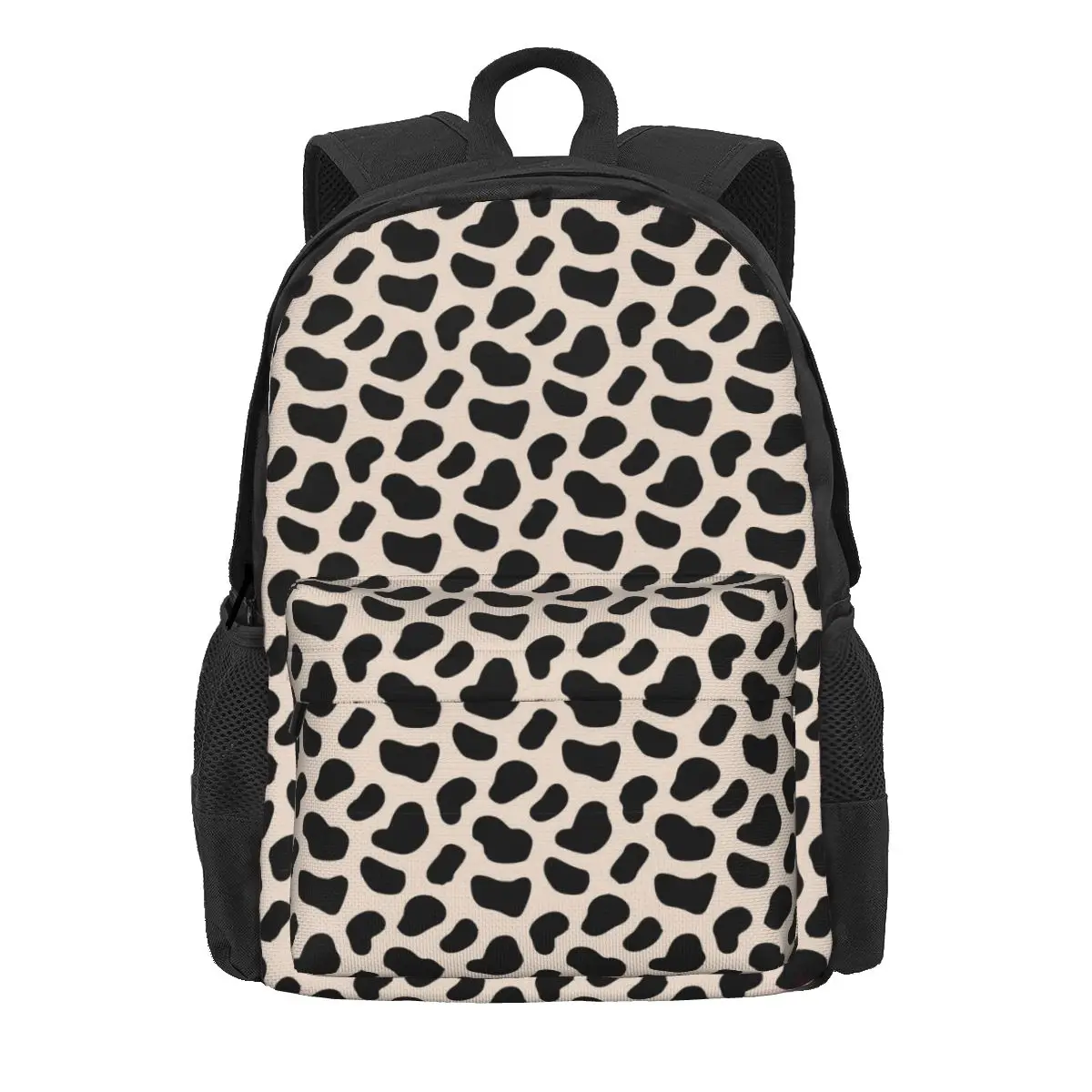 

Dalmatian Print Backpack Black Spots Outdoor Backpacks Student Designer Breathable High School Bags Cool Rucksack