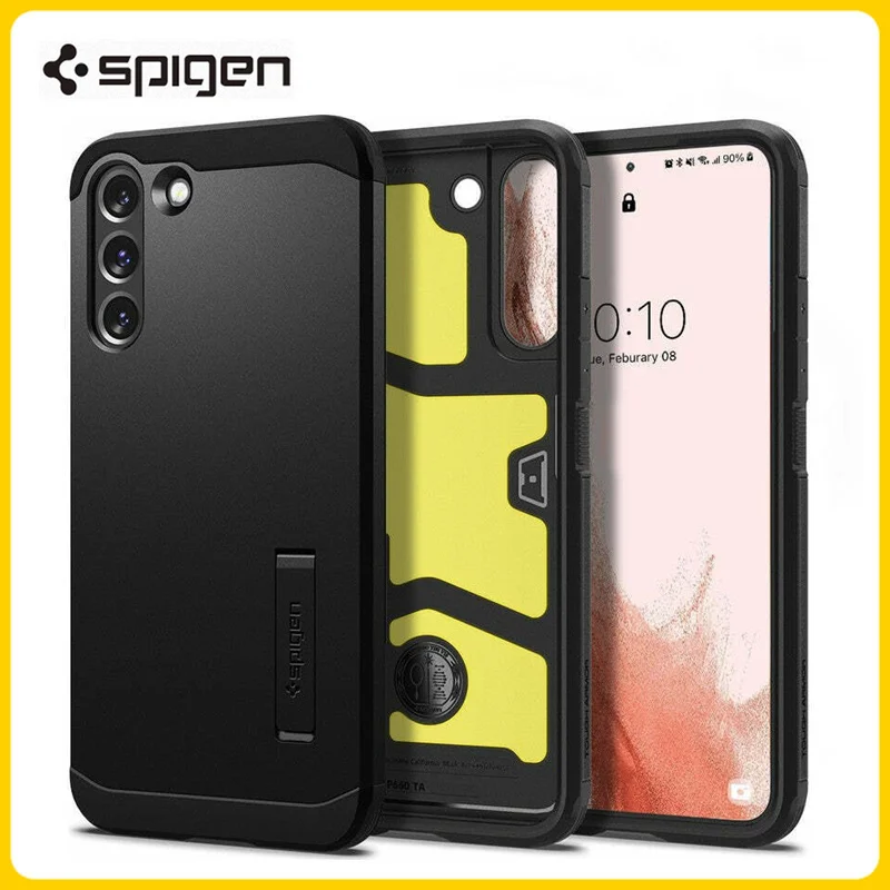 

Original Spigen Tough Armor Case For Samsung Galaxy S22 (6.1") Vertical Stand Cases Shockproof Rugged Cover