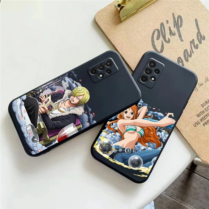 

Чехол для телефона ONE PIECE из аниме для Samsung Galaxy A32 4G 5G A51 4G 5G A71 4G 5G A72 4G 5G Back Carcasa Liquid Silicon Soft
