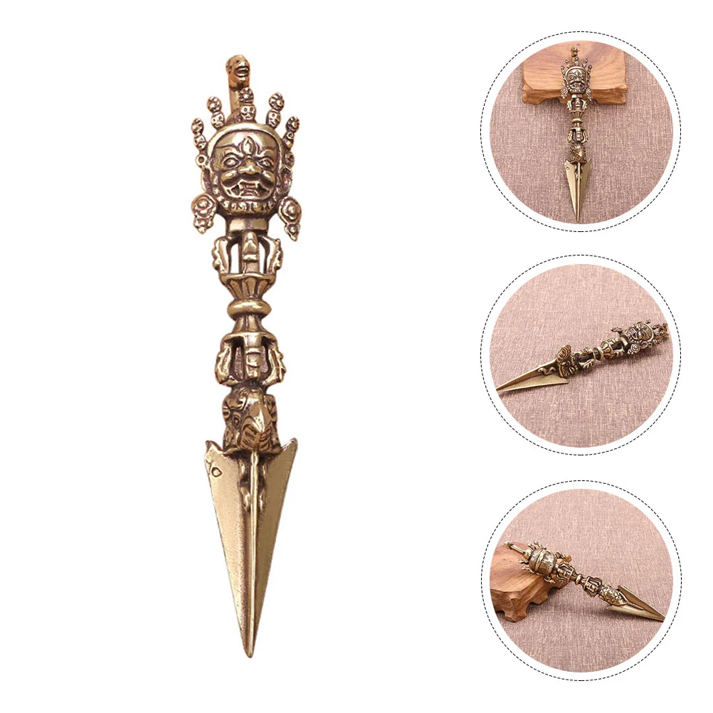 

1Pc Vajra Pestle Mascot Buddhism Vajra Tibetan Vajra Statue Brass Vajra Pestle Brass Amulet