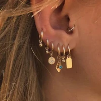 artilady gold hoop earrings for women boho dangle huggie earrings cartilage cross ear rings girls summer fashion jewelry gift