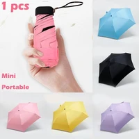 mini women pocket small umbrella anti uv paraguas sun umbrella rain windproof light folding portable umbrellas for boy girl
