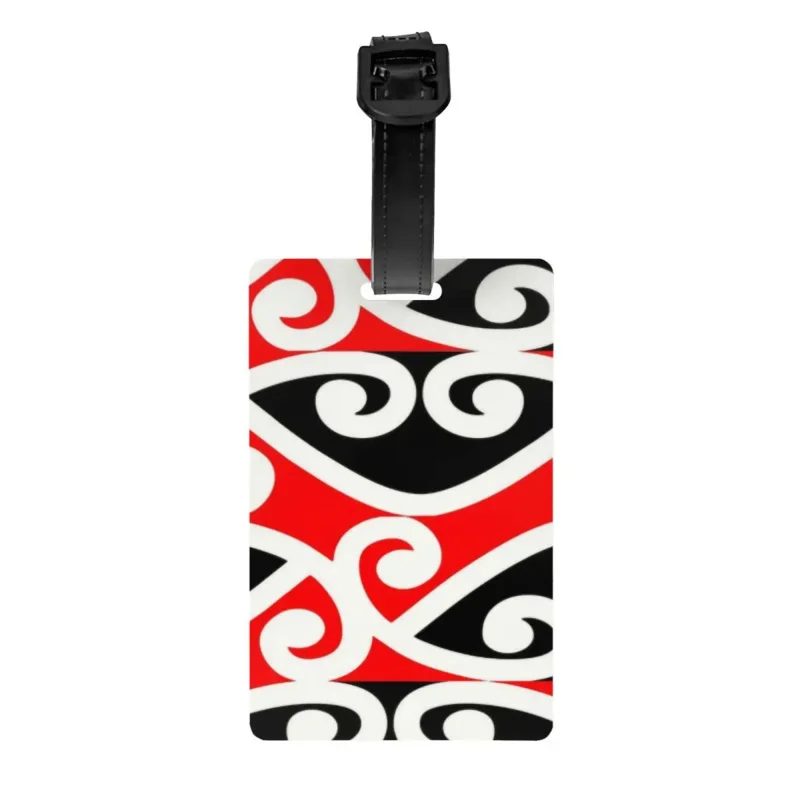 

Багажная бирка Maori Koru Kowhaiwhai с принтом для чемоданов, модные новозеландские этнические художественные бирки для багажа, личная Обложка, имя, удостоверение личности
