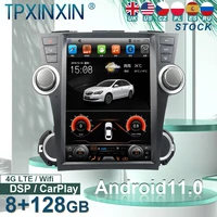 android car radio for toyota highlander kluger 2009 2013 tesla gps naviga multimedia player stereo head unit audio video player