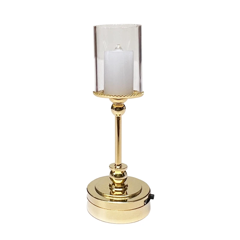 1/12 масштаб мини светящаяся лампа-свеча аксессуары для кукольного домика