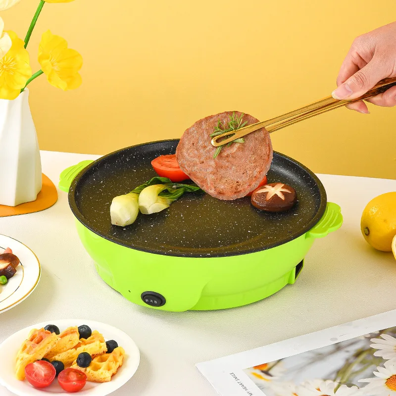 

22/26cm Electric Baking Pan Multifunction Frying Pan Skillet Non-Sticky Grill Baking Roast Cooker Barbecue Cooking Kitchen Tools