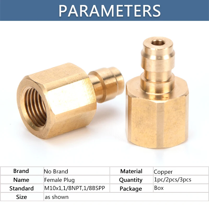 2 шт. 1/8BSPP 1/8NPT M10x1 резьба медь быстроразъемный соединитель фитинги адаптер для